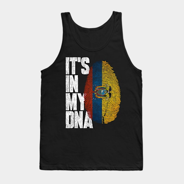 It's In My DNA Ecuadorian Shirt Proud Hispanic Gift Ecuador Flag Tank Top by heart teeshirt